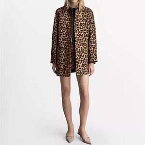 Mango Leopard Print Jacket